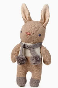 Baby Threads Taupe Bunny Organic Rattle