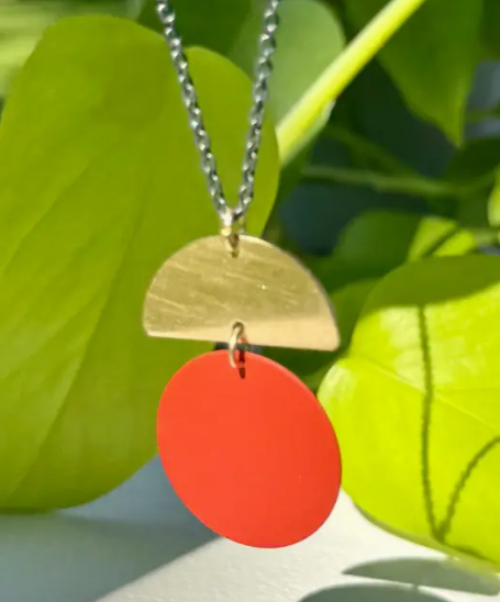 Invert Necklace - Bauhaus Inspired Geometric Pendant