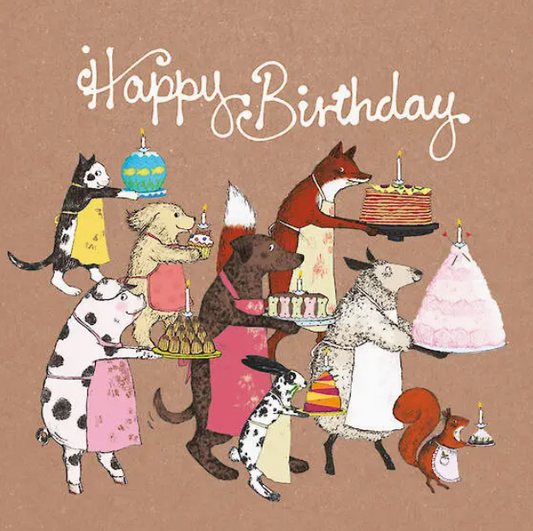 Birthday Cake Walk Greetings Card
