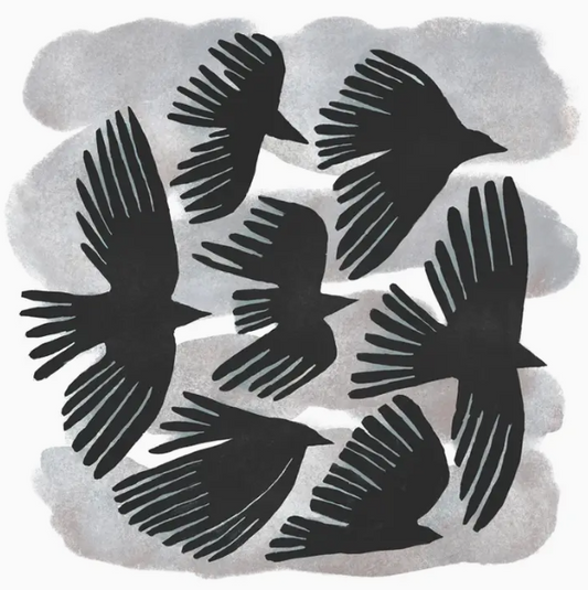 Crows Greetings Card