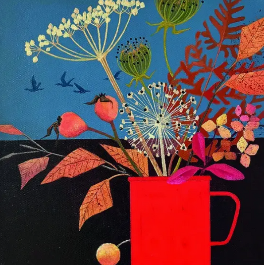 Red Mug Greetings Card
