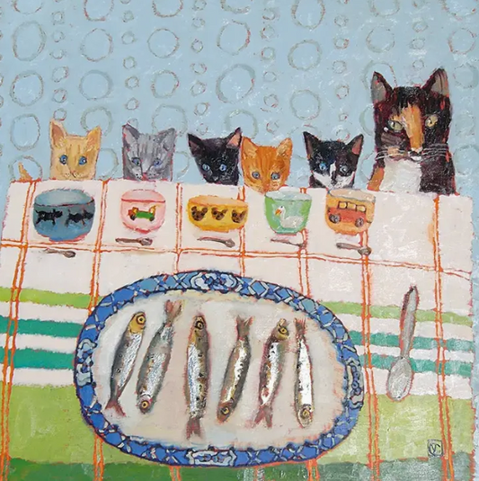 You Shall All Have Fishes Greetings Card