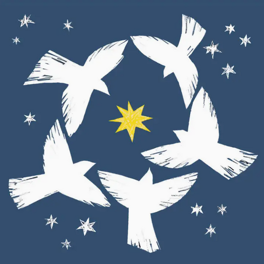 Circling Doves Greetings Card
