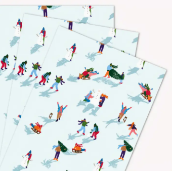 Snow Play - Gift Wrap Sheet