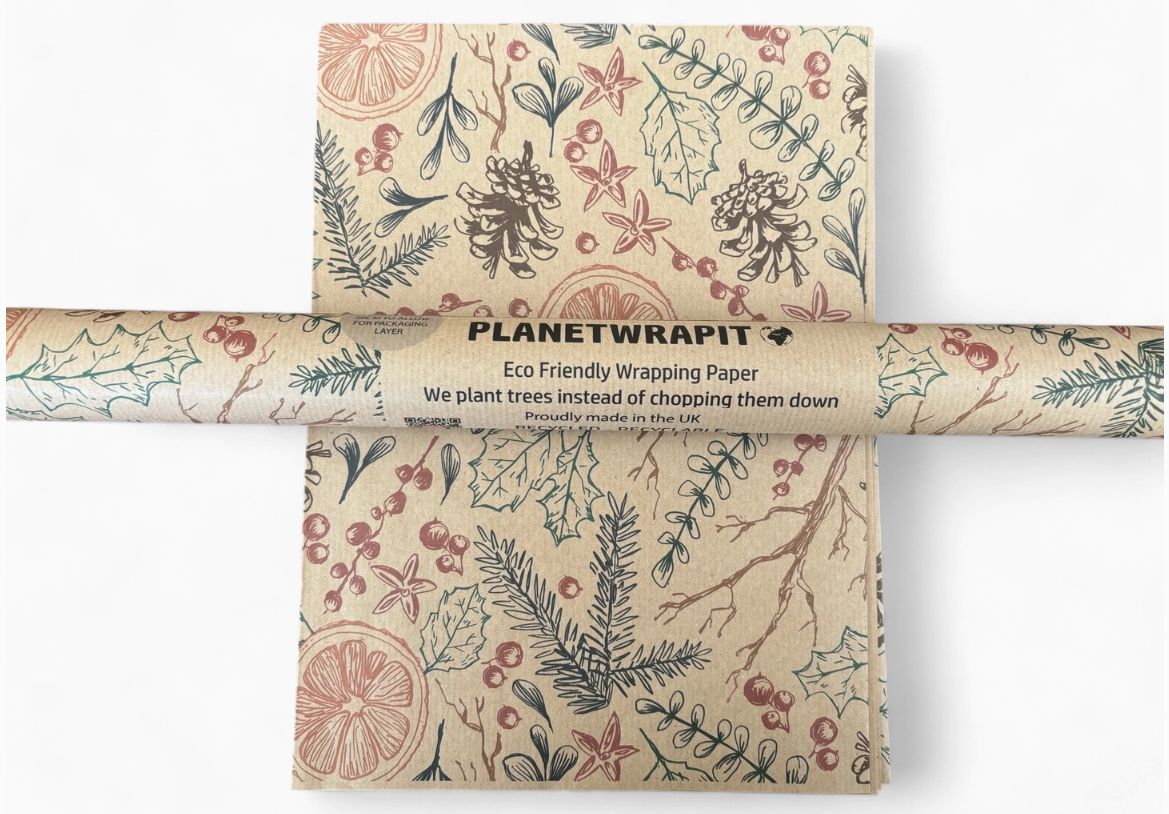 Recycled Kraft Gift Wrapping Paper - Rolls