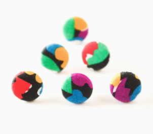 Fabric Stud Earrings