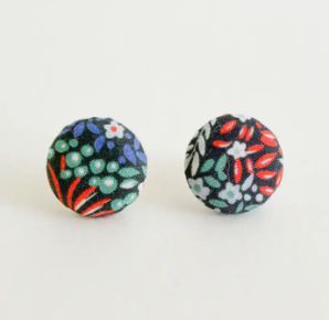 Fabric Stud Earrings