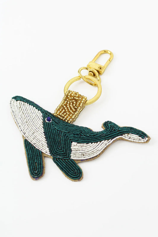 Whale Beaded Keyring