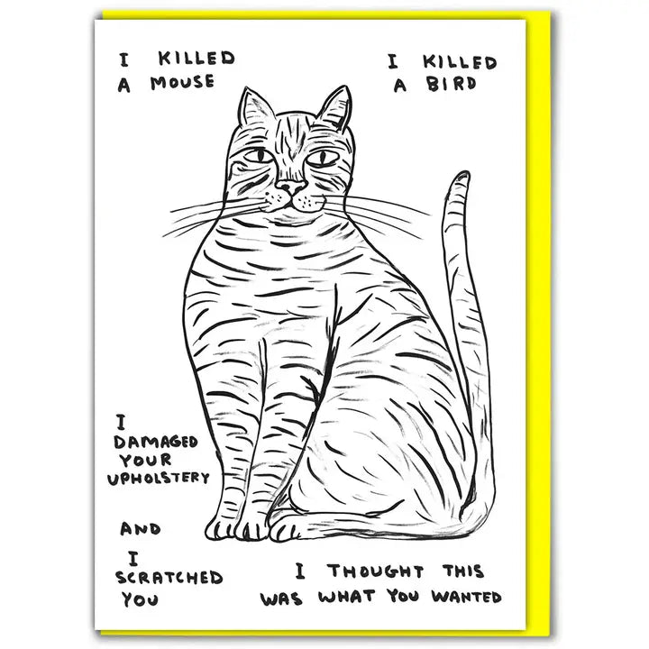David Shrigley Greetings Card - I Killed a Mouse