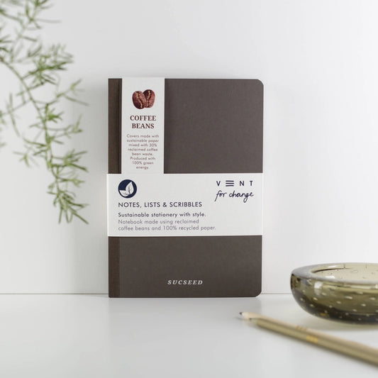 A5 Recycled Coffee Beans Notebook - Brown