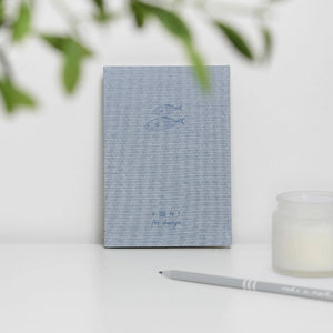 A5 Recycled Ocean Waste Notebook - Ocean Blue