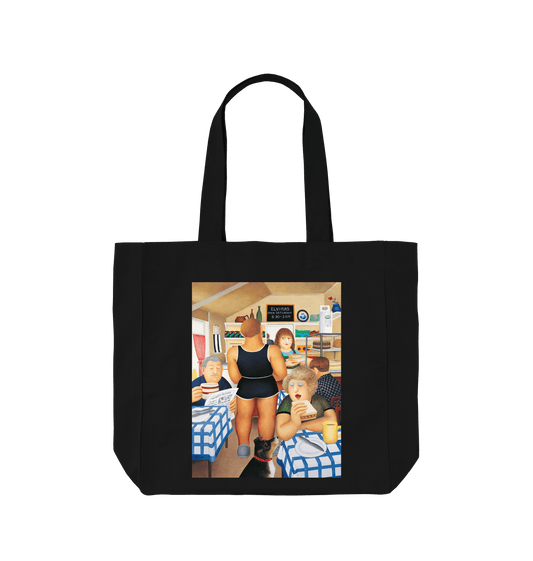 Black Printed Bag Front