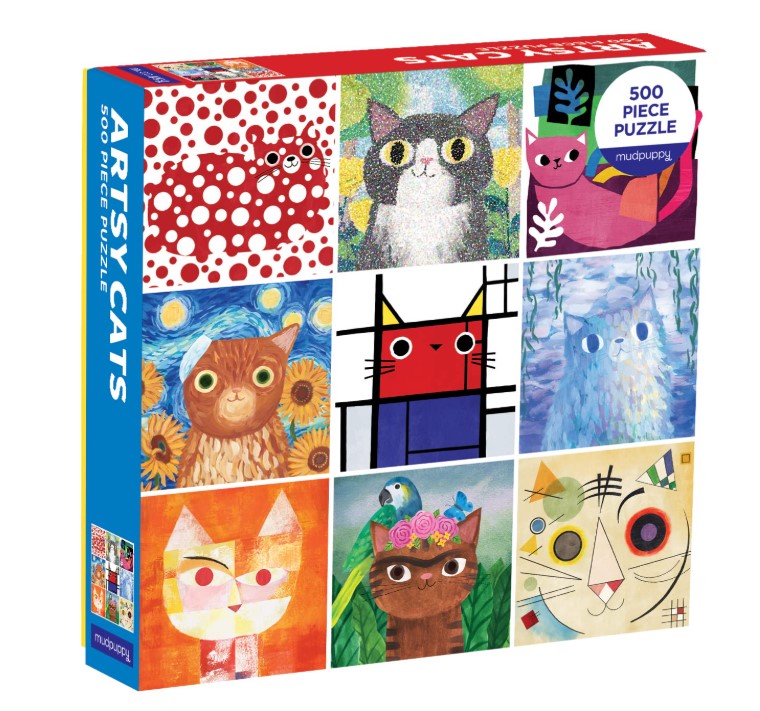Artsy Cats 500 Piece Family Jigsaw Puzzle