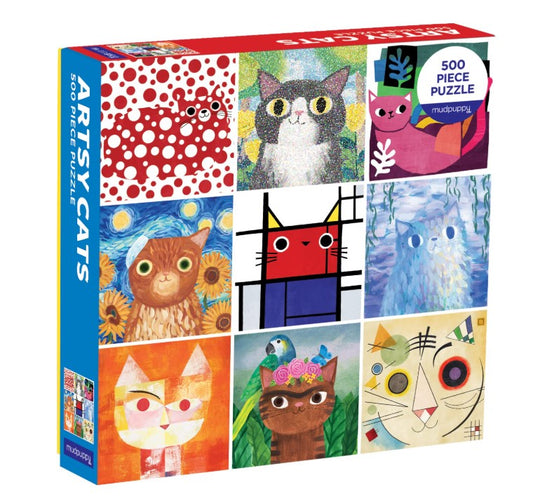 Artsy Cats 500 Piece Family Jigsaw Puzzle