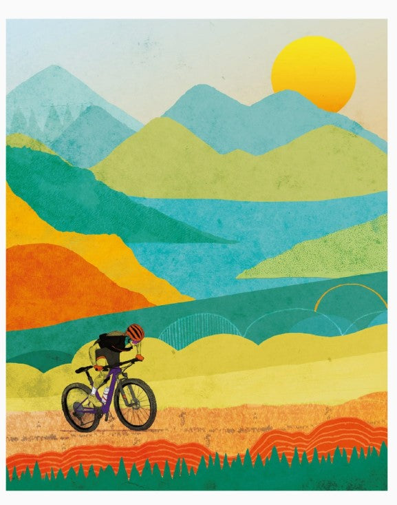 Biker Sunset Card