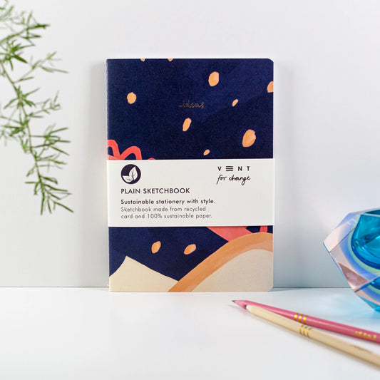 A5 Recycled & Sustainable Lined Notebook - Blue