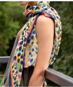 POM Olive Mix Recycled Camouflage Spot Print Scarf