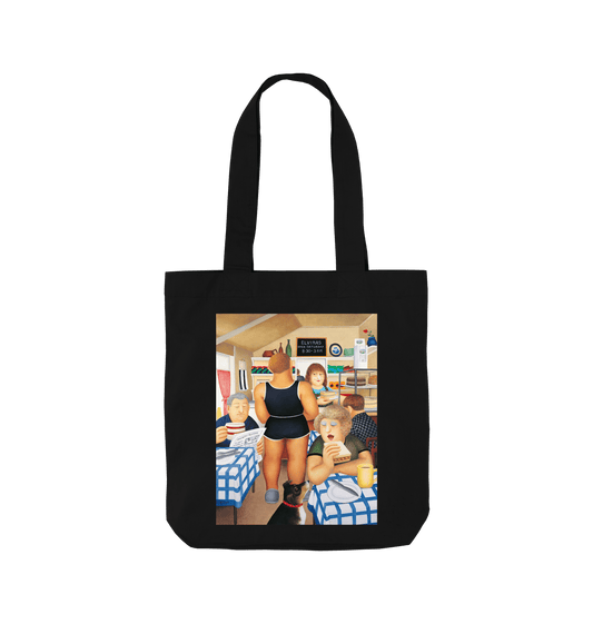 Black Printed Bag Front