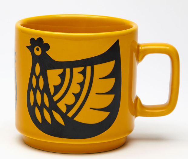 Hornsea Chicken Family Mug Yellow