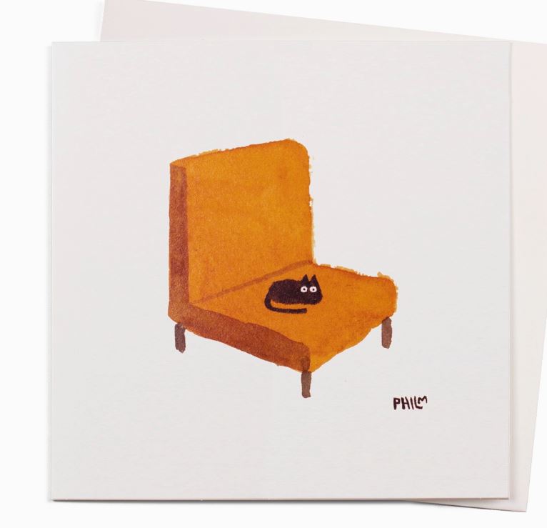 Comfy Cat Art Card