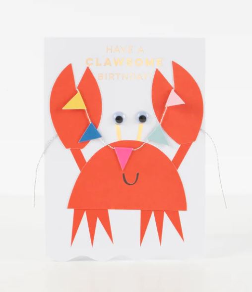 Have a Clawsome Birthday Crab Card