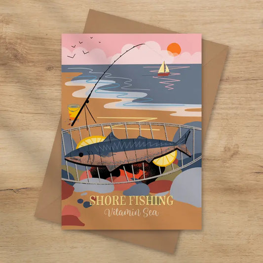 Shore Fishing Vitamin Sea Card