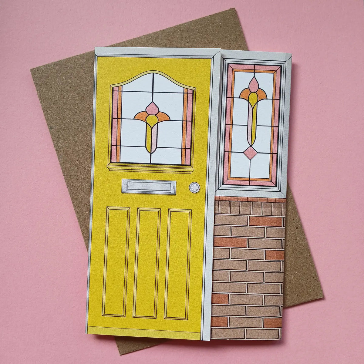 Shut the yellow door! Housewarming card