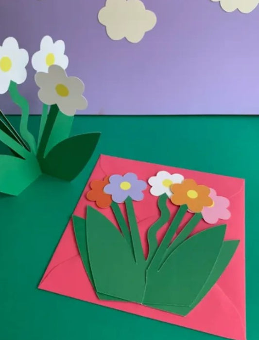Standing Flowers 3D Daisy Bloom Greetings Card