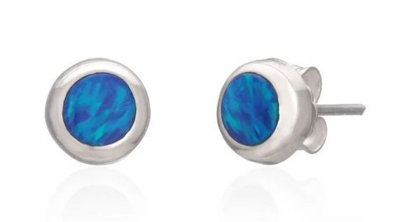 Dark Blue Opal Studs