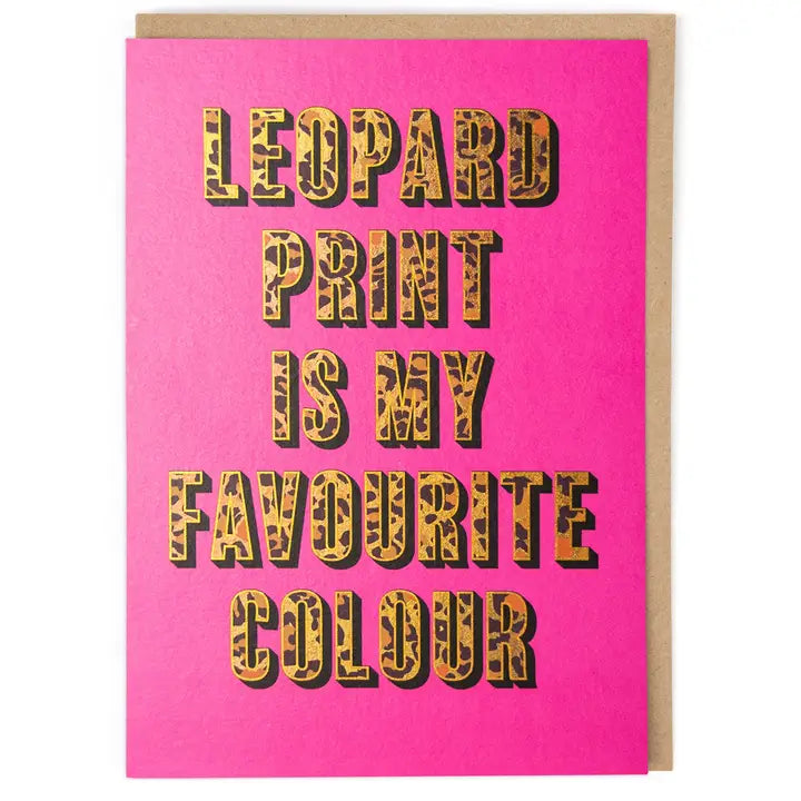 Leopard Print Greetings Card