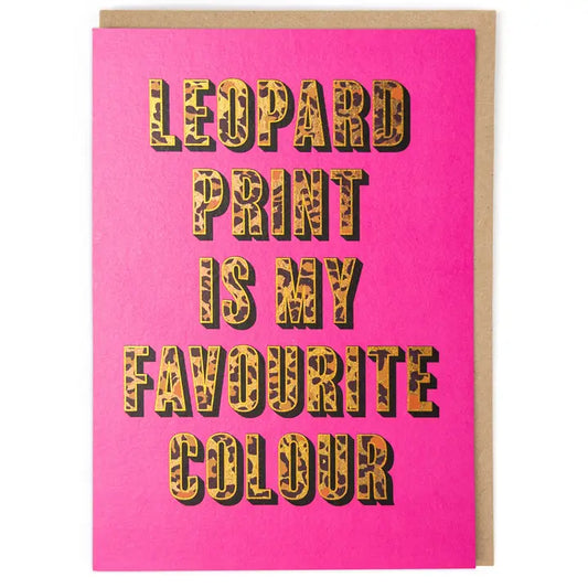 Leopard Print Greetings Card