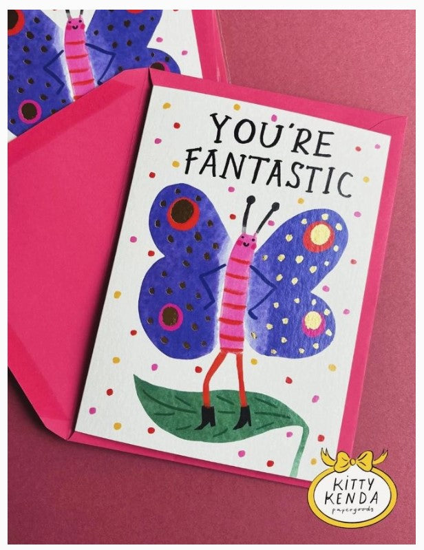 Fantastic Butterfly Foiled Greetings Card