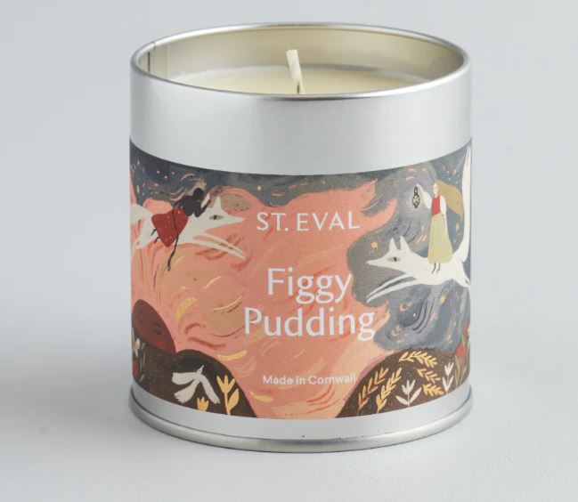 St Eval Christmas Figgy Pudding Tin Candle