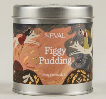 St Eval Figgy Pudding Tin Candle