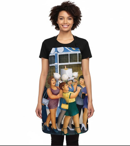 Beryl Cook Apron with Black Straps