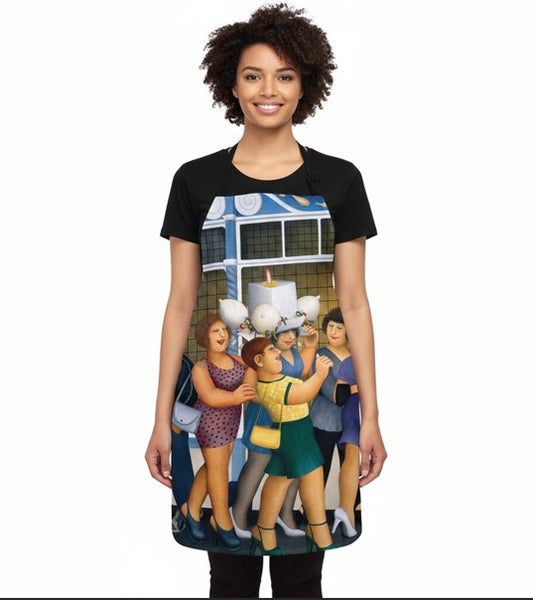 Beryl Cook Apron with Black Straps