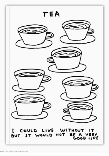 David Shrigley Live Without Tea A6 Notebook