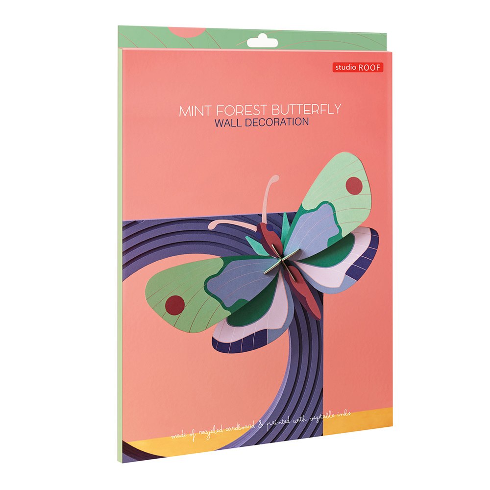 Mint Forest Butterfly 3D Wall Art