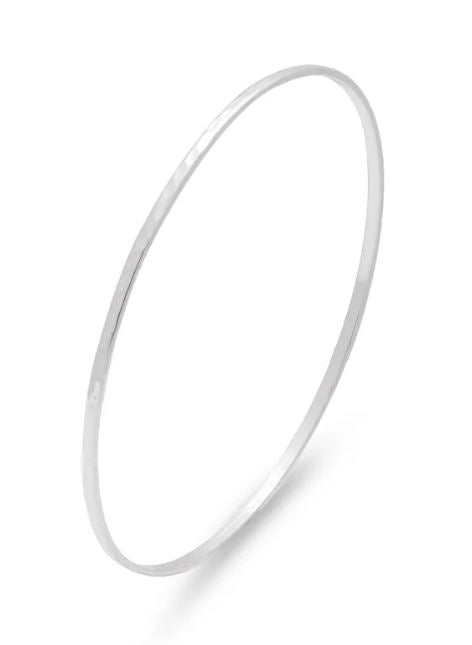 Narrow Hammered Bangle