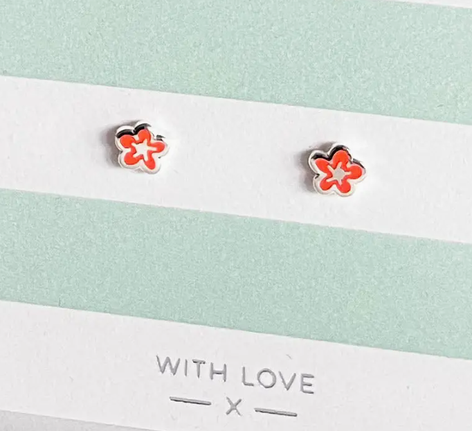 Bubble Flower Stud Earrings