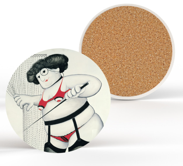Beryl Cook Round Coaster