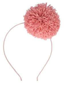 Pink Pompom Headband