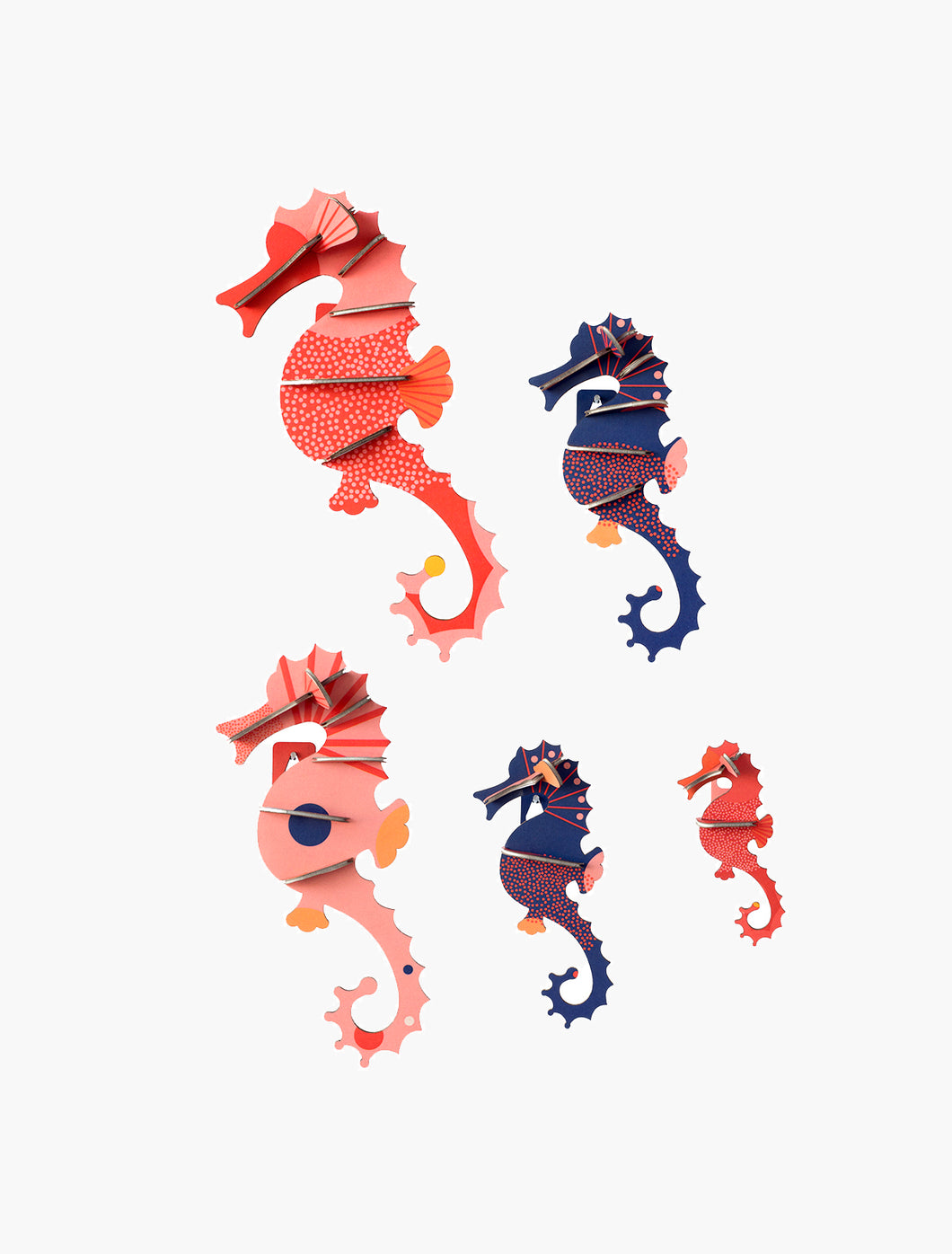 Sea Horses (Pack of 5) 3D Wall Art