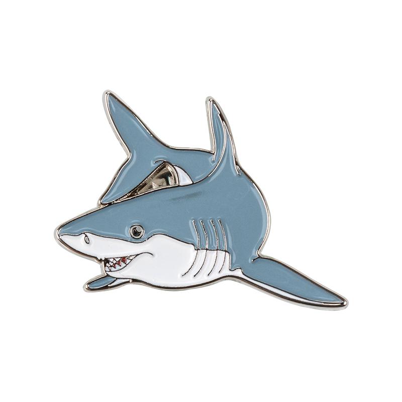 Shark Metal Pin Badge