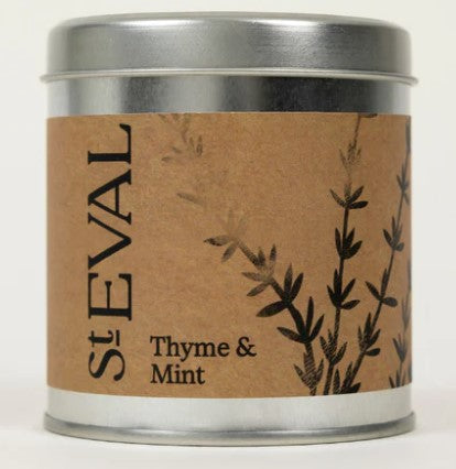 St Eval Thyme and Mint Tin Candle