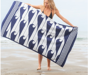 Waves Beach Towel