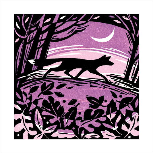 Twilight Fox Greetings Card