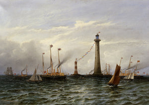 Painting of the Opening of New Eddystone Lighthouse