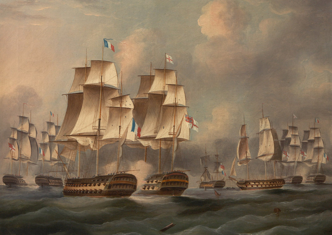 A British Frigate going up the Tagus, Print