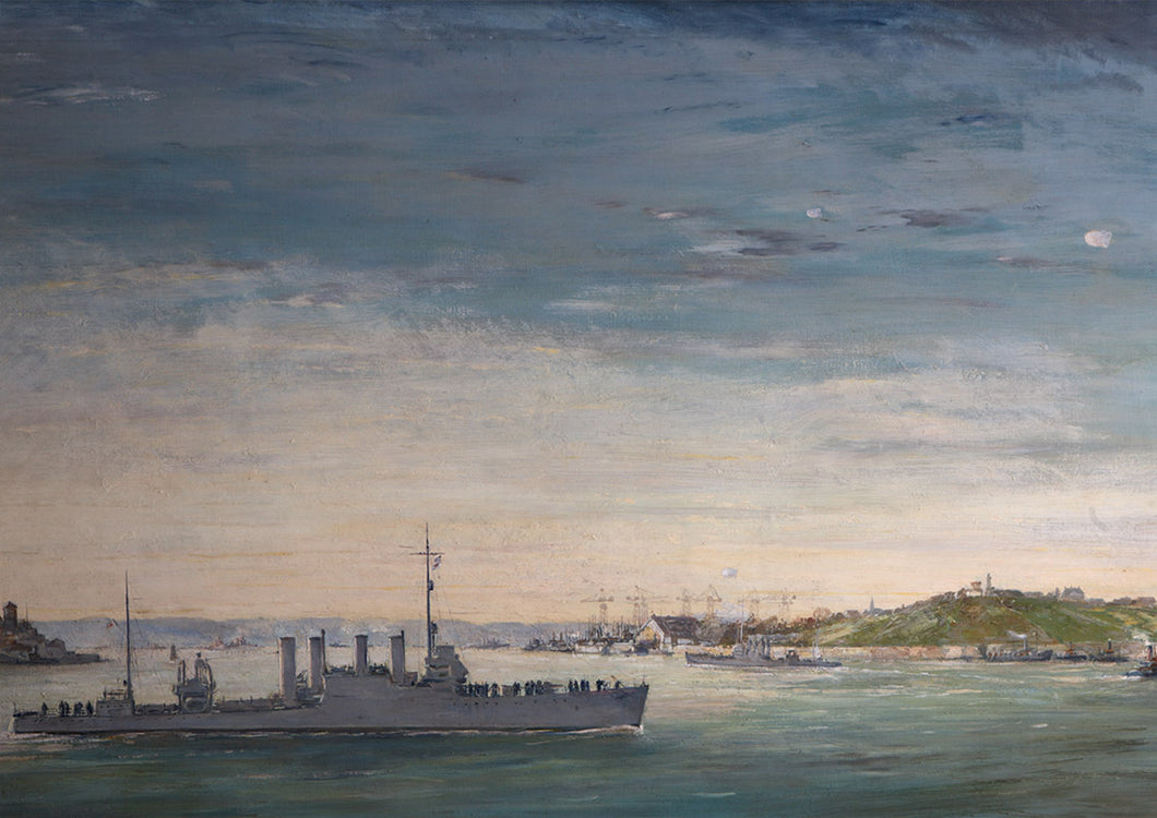 American Destroyers arrive at Plymouth, Print